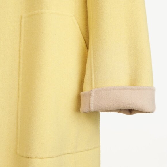 Max Mara Weekend Reversible Beige & Yellow Wool-Blend Coat - Picture 11 of 16